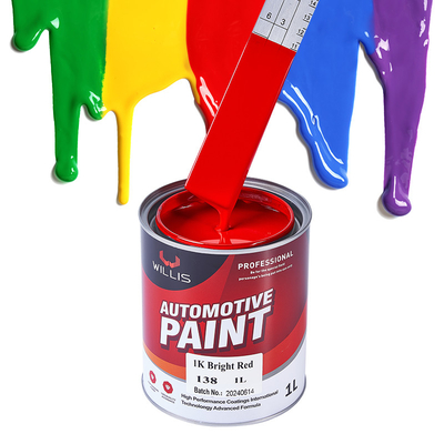 Aanpasbaar 60um Thermosetting Solid Color 1K Auto Verf Acryl Car Spray Verf Auto Refinish Verf