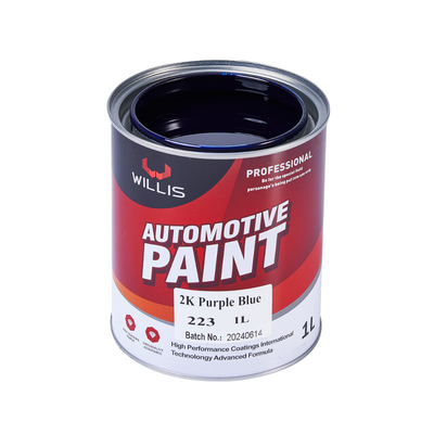 Hoogglanzend solide auto carrosserie vuller hardner, sterke hechting 2k metalen verf 2k paars blauw auto kleur verf
