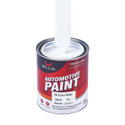 Metalen wit 2K Solid Paint Car Body Touch Up Spray Water Resistance Auto Refinish Paint 2k Spray Paint