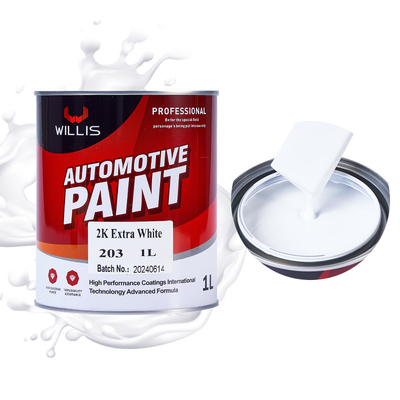Metalen wit 2K Solid Paint Car Body Touch Up Spray Water Resistance Auto Refinish Paint 2k Spray Paint