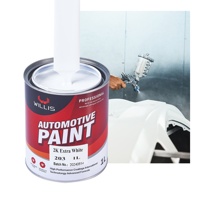 Metalen wit 2K Solid Paint Car Body Touch Up Spray Water Resistance Auto Refinish Paint 2k Spray Paint