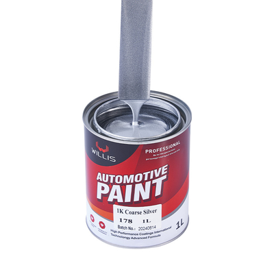 Vloeibare coating Zwart zilver autoverf, Mat zilver autoverf Voor plastic bumpers 1K Grob zilver metalen automobiel