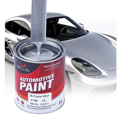 Vloeibare coating Zwart zilver autoverf, Mat zilver autoverf Voor plastic bumpers 1K Grob zilver metalen automobiel