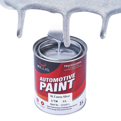 Vloeibare coating Zwart zilver autoverf, Mat zilver autoverf Voor plastic bumpers 1K Grob zilver metalen automobiel
