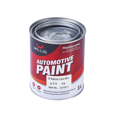 Medium zilveren kleur Auto verf, architectuurmaterialen Metalen helder coat verf 1K Gematigd Grob zilver