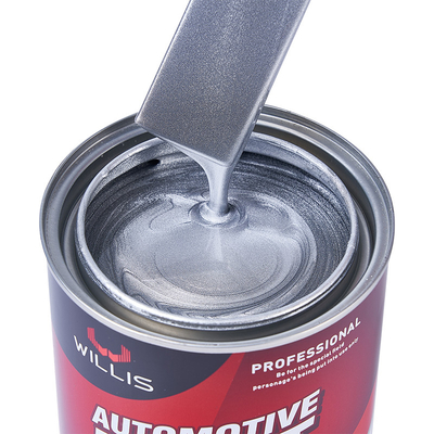 Medium zilveren kleur Auto verf, architectuurmaterialen Metalen helder coat verf 1K Gematigd Grob zilver