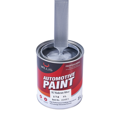 Snel droog metalen zilveren autoverf, vloeibare coating acryl lak spuitverf 1K gematigd zilveren metalen autoverf