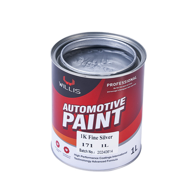 Hoge helderheid Zilveren basis coat verf, body filler 1K Tint basis verf Metalen automobiel verf Zilveren verf