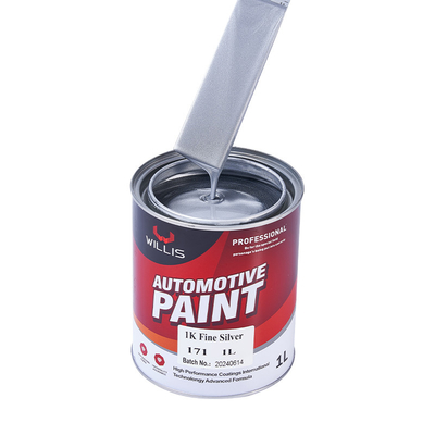 Hoge helderheid Zilveren basis coat verf, body filler 1K Tint basis verf Metalen automobiel verf Zilveren verf