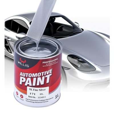 Hoge helderheid Zilveren basis coat verf, body filler 1K Tint basis verf Metalen automobiel verf Zilveren verf