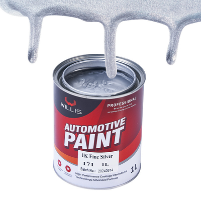 Hoge helderheid Zilveren basis coat verf, body filler 1K Tint basis verf Metalen automobiel verf Zilveren verf