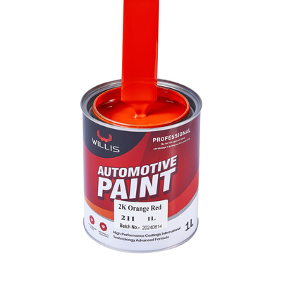 Twee componenten Automotive verf 2k Anti-vergeel rood Auto Refinish