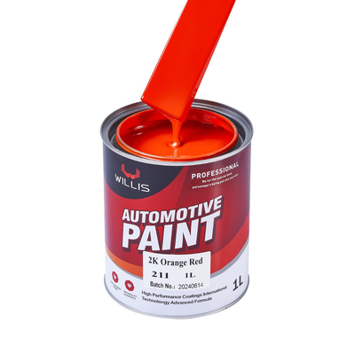 Twee componenten Automotive verf 2k Anti-vergeel rood Auto Refinish