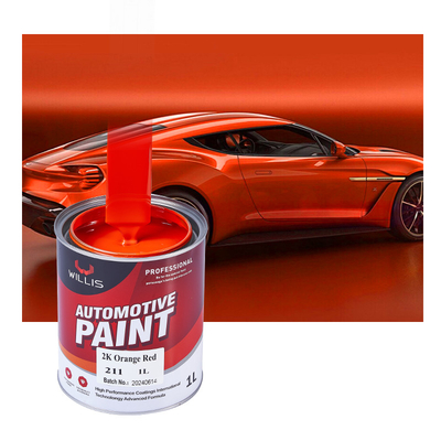 Twee componenten Automotive verf 2k Anti-vergeel rood Auto Refinish