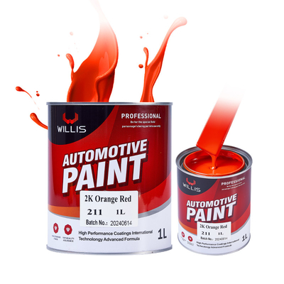 Twee componenten Automotive verf 2k Anti-vergeel rood Auto Refinish