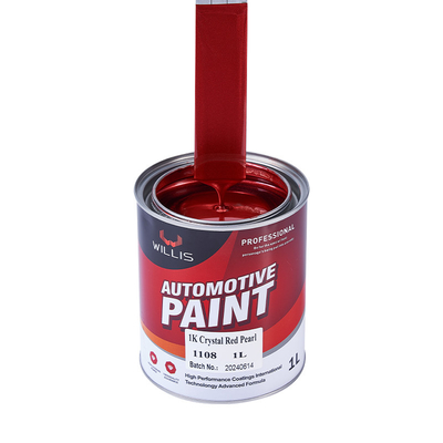 Acrylische flitsende heldere parel Automotive verf hoog vast snel droog keer 1K kristalrood parel acrylische verf kleur