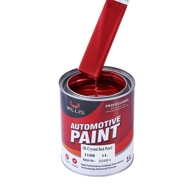 Acrylische flitsende heldere parel Automotive verf hoog vast snel droog keer 1K kristalrood parel acrylische verf kleur