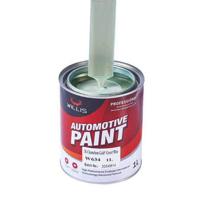 1K Multi Color Changing Pearlescent Illusion Effect Verf Acrylhars Met Blauw Groen Paarse Coating Verf