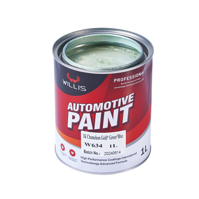 1K Multi Color Changing Pearlescent Illusion Effect Verf Acrylhars Met Blauw Groen Paarse Coating Verf