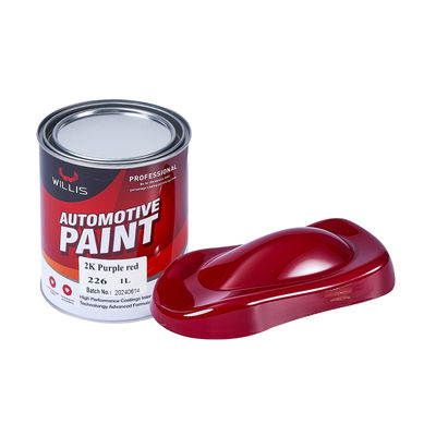 Hoge Kwaliteit 2K Paars Rood Metallic Autolak Hot Selling OEM Fabriekslevering Acrylhars Vloeibare Auto Reparatie Coating