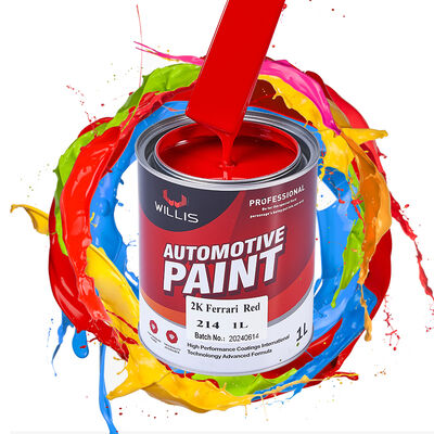 Chinese Rode Acrylhars Automotive Verf Massief 2K Automotive Reparatieverf met Automotive Verdunner Spray voor Plastic Coating