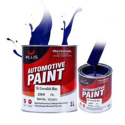 Fabriekslevering WILLIS 2K Groenblauw Autolak Vloeibare Coating Automotive Toppaint Acrylhars Basislaag voor Kunststof Coating