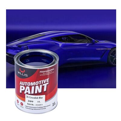 Fabriekslevering WILLIS 2K Groenblauw Autolak Vloeibare Coating Automotive Toppaint Acrylhars Basislaag voor Kunststof Coating