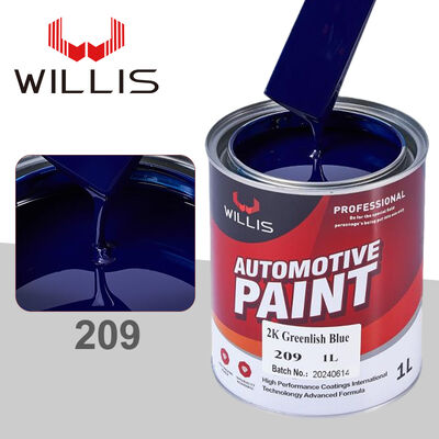 Fabriekslevering WILLIS 2K Groenblauw Autolak Vloeibare Coating Automotive Toppaint Acrylhars Basislaag voor Kunststof Coating