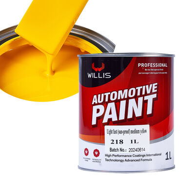 Fabriekslevering Auto Herstel Verf 2K Medium Geel Acryl Vloeibare Coating Basislaag Topplaag Autospuitverf Kleuren