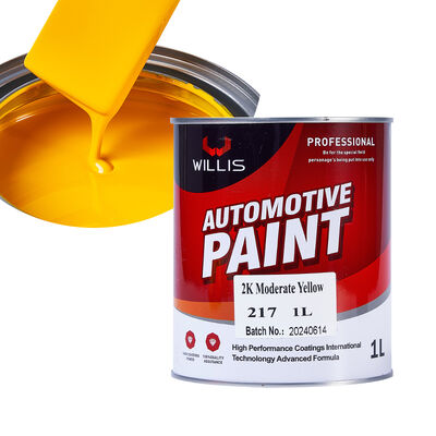 Fabrieksvoorziening Hoogglanzend 2K Gematigd Geel Solid Car Paint Coating & Paint Automotive Thinner Car Paint Hardener