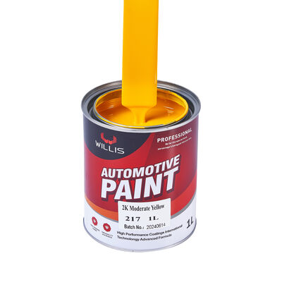 Fabrieksvoorziening Hoogglanzend 2K Gematigd Geel Solid Car Paint Coating & Paint Automotive Thinner Car Paint Hardener