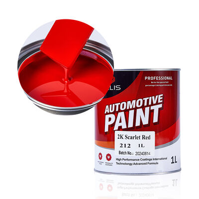 Hoogglans 2K Scarlet Red Car Refinish Auto Paint Solid Red Base Coating & Paint Hardener Automotive Colors voor voertuigen