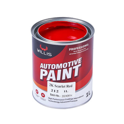 Hoogglans 2K Scarlet Red Car Refinish Auto Paint Solid Red Base Coating & Paint Hardener Automotive Colors voor voertuigen