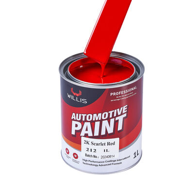 Hoogglans 2K Scarlet Red Car Refinish Auto Paint Solid Red Base Coating & Paint Hardener Automotive Colors voor voertuigen