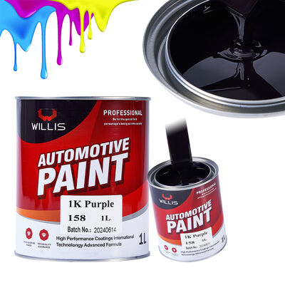 Willis 1K Purple Acrylic Resin Car Paint Basecoat Auto Refinish Liquid Coating Spray Application Solid Color Automotive Refinish