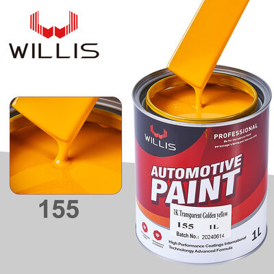 1K Transparante Goudgele Autolak Spuitlak Vloeibare Coating Eéncomponent Acrylhars Autolak Effen Kleur