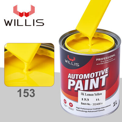 Hot Selling WILLIS Model 153 Lemon Yellow 1K Auto Refinish Basecoat Acrylhars Vloeibare Coating Automotive/Autolak