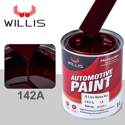 Willis Auto Repair Vloeibare Coating 1K Basislaag Extra Bordeauxrood Acrylhars Autolak Spuitapplicatie Automotive Verf
