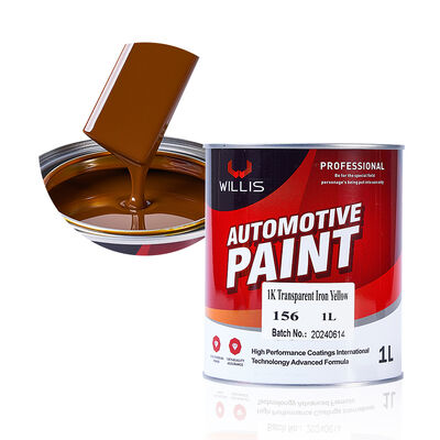 Fabrieksdirect 1K Transparante ijzergele vloeibare auto-reparatieverf Eencomponent acrylhars voor autoverf