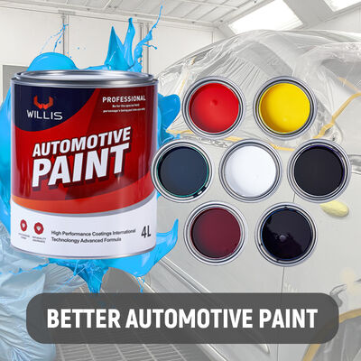 1K effen rode autosprayverf, ééncomponent acrylhars vloeibare coating, gemaakt in China, verdunner inbegrepen