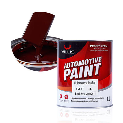 1K effen rode autosprayverf, ééncomponent acrylhars vloeibare coating, gemaakt in China, verdunner inbegrepen