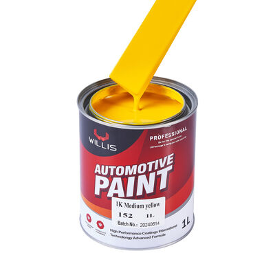 Solid Color 1K Yellow Auto Refinish Car Paint Chinese Made Acrylic Resin Coating Liquid State for Spray Application