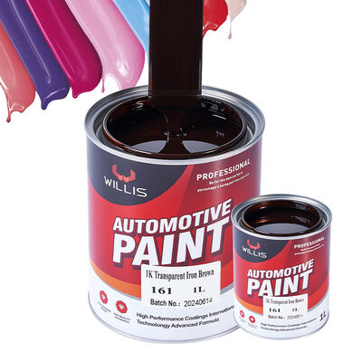 Warm verkoop 1K Acrylische hars Auto Verf Goedkope ijzerbruine metalen tint Spray Toepassing Autoreparatie Verfverdunner Lak