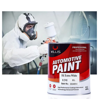 Goedkope extra witte auto basis auto reparatie coating 1k acryl hars verf met dunner hoge kwaliteit auto afwerking verf