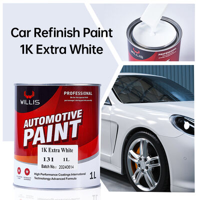 Goedkope extra witte auto basis auto reparatie coating 1k acryl hars verf met dunner hoge kwaliteit auto afwerking verf