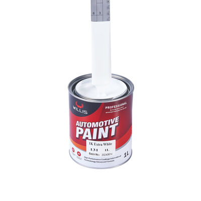 Goedkope extra witte auto basis auto reparatie coating 1k acryl hars verf met dunner hoge kwaliteit auto afwerking verf