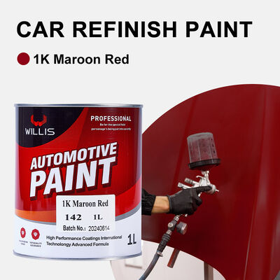 China Leverancier Autolak Herstel Sneldrogende 1k Bordeaux Rood Autoreparatie & Lakverf Verdunner