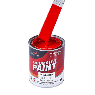 Hoge Kwaliteit 1K Helder Rode Tweecomponenten Acryl Autolak Vloeibare Coating voor Autoreparatie Fabrieksprijs Groothandel
