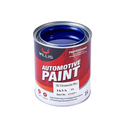 1K Ultramarine Blauwe Autospray Verf Eéncomponent Acrylhars Vloeibare Autoreparatie Verf Vaste Kleur Scheepsroute Made in China