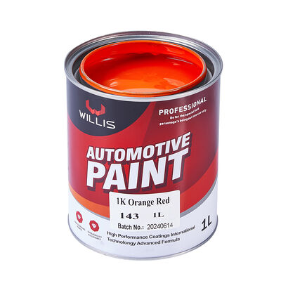 WILLIS 1K Oranje Autospraylak Eéncomponent Autolak Acrylhars Vloeibare Coating Effen Kleur 1K Kleurverf China